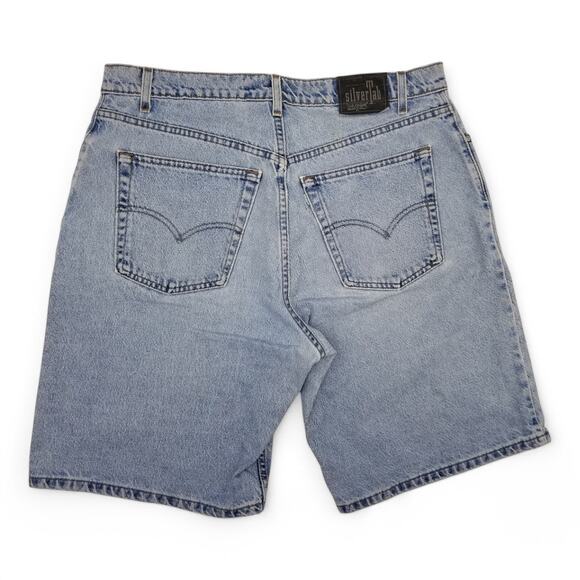 *VINTAGE* LEVI'S SilverTab Loose Fit 1997 Denim Shorts - Size 38 - Picture 6 of 12
